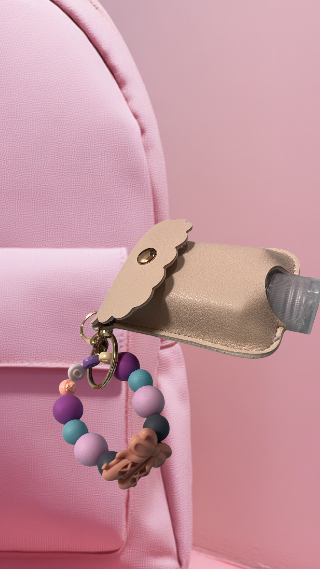 バレリーナ 除菌ジェルホルダー (ブラック✖️ピンク)