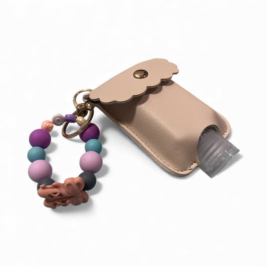 バレリーナ　除菌ジェルホルダー(ベージュ✖️ピーチ)